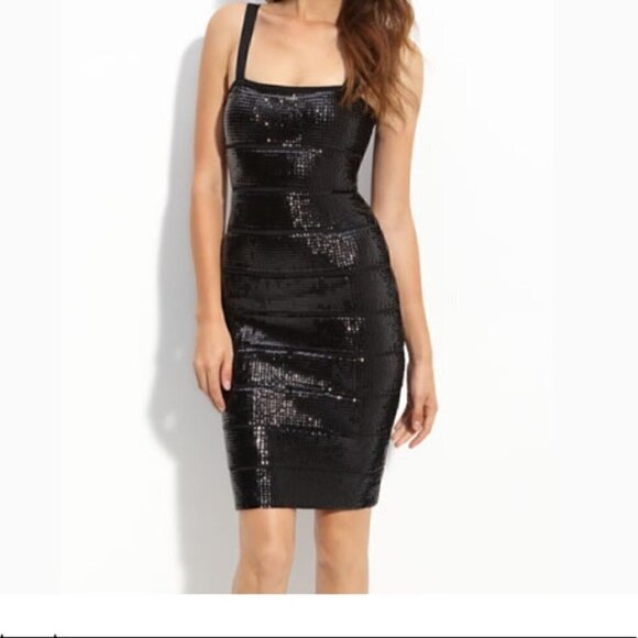 BCBG MAXAZRIA Nadine Sequined Cocktail Mini Dress XS - Picture 1 of 8